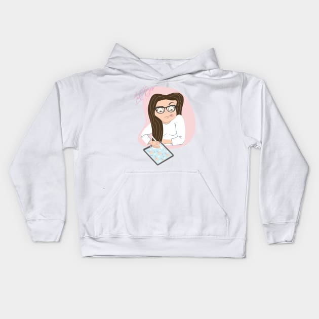 Lady boss vector character illustration Kids Hoodie by Arch4Design